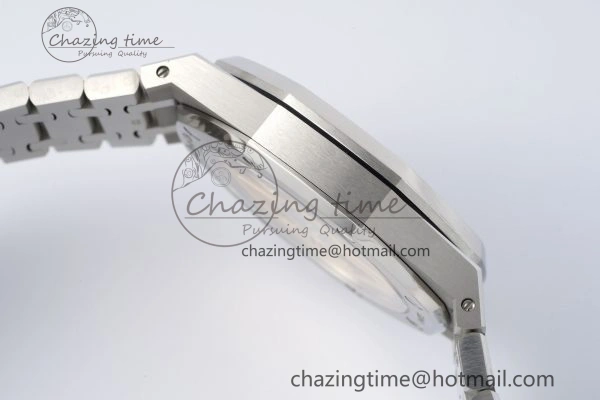 Royal Oak 41mm 15500 SS ZF 1:1 Best Edition Blue Textured Dial on SS Bracelet A4302 Super Clone Affordable 4739