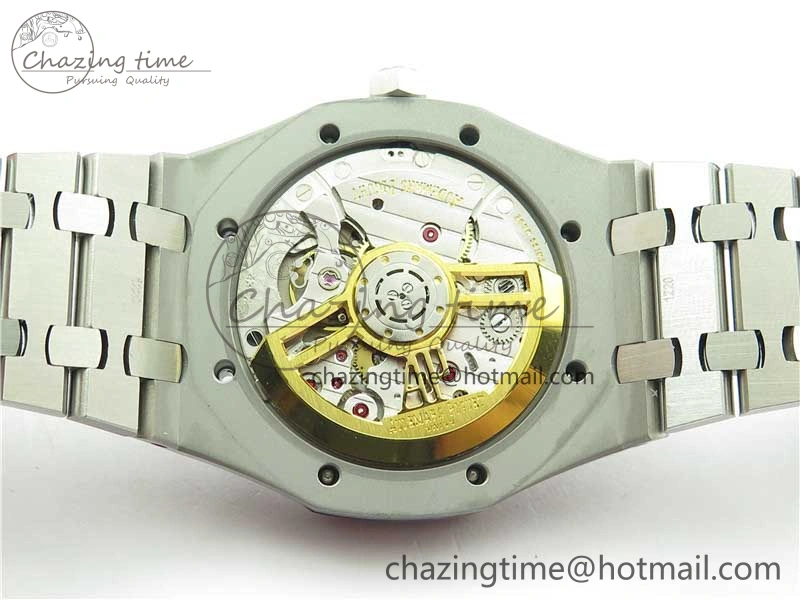 BestValue Royal Oak 41mm 15500 SS ZF 1:1 Best Edition Blue Textured Dial on SS Bracelet A4302 V2 (Free Box) 4826