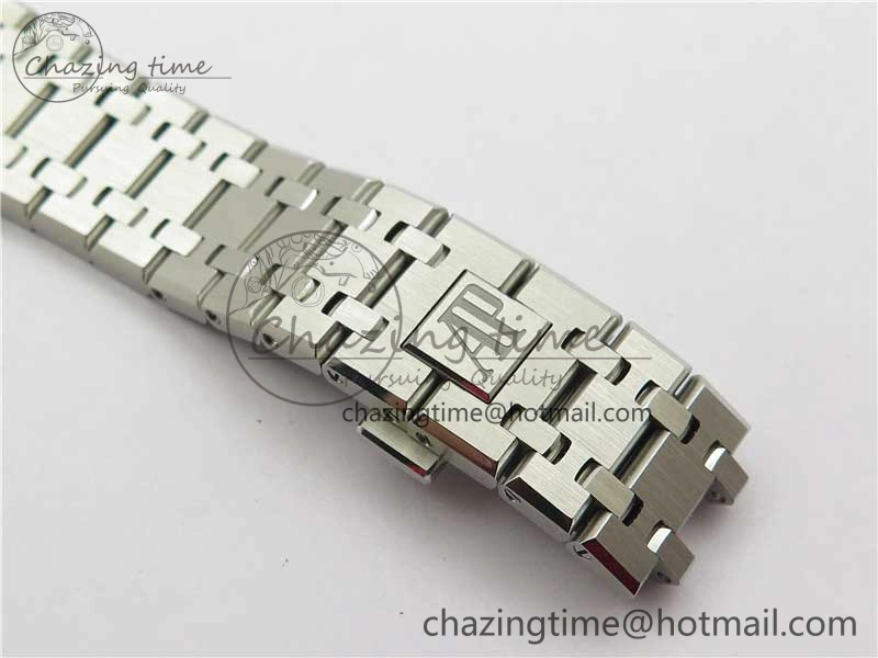 BestValue Royal Oak 41mm 15500 SS ZF 1:1 Best Edition Blue Textured Dial on SS Bracelet A4302 V2 (Free Box) 4826