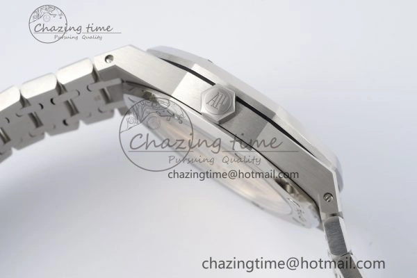 Bright Royal Oak 41mm 15500 SS ZF 1:1 Best Edition Gray Textured Dial on SS Bracelet A4302 Super Clone V 4709