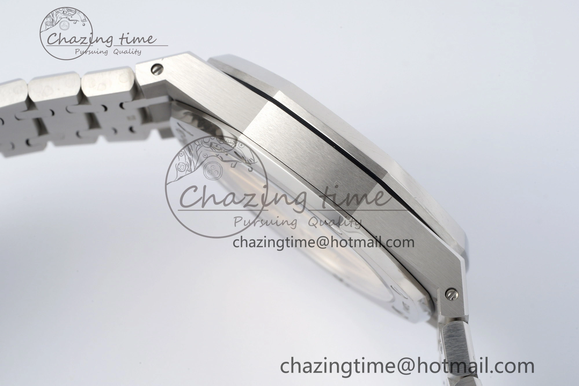 Bright Royal Oak 41mm 15500 SS ZF 1:1 Best Edition Gray Textured Dial on SS Bracelet A4302 Super Clone V 4709