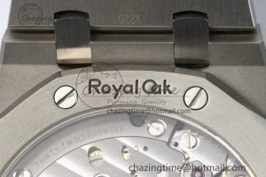 Bright Royal Oak 41mm 15500 SS ZF 1:1 Best Edition Gray Textured Dial on SS Bracelet A4302 Super Clone V 4709