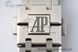 Bright Royal Oak 41mm 15500 SS ZF 1:1 Best Edition Gray Textured Dial on SS Bracelet A4302 Super Clone V 4709