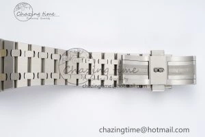 Bright Royal Oak 41mm 15500 SS ZF 1:1 Best Edition Gray Textured Dial on SS Bracelet A4302 Super Clone V 4709