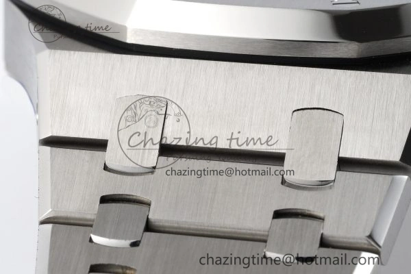 Bright Royal Oak 41mm 15500 SS ZF 1:1 Best Edition Gray Textured Dial on SS Bracelet A4302 Super Clone V 4709