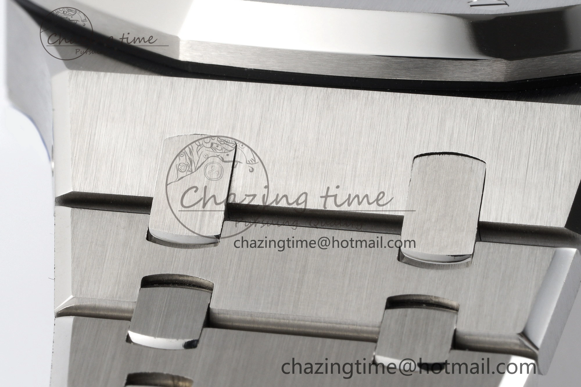 Bright Royal Oak 41mm 15500 SS ZF 1:1 Best Edition Gray Textured Dial on SS Bracelet A4302 Super Clone V 4709
