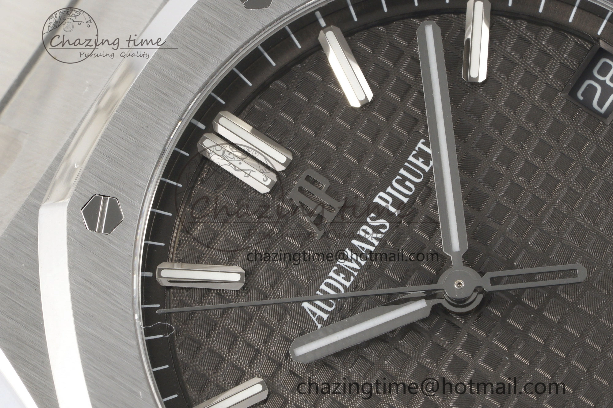 Bright Royal Oak 41mm 15500 SS ZF 1:1 Best Edition Gray Textured Dial on SS Bracelet A4302 Super Clone V 4709