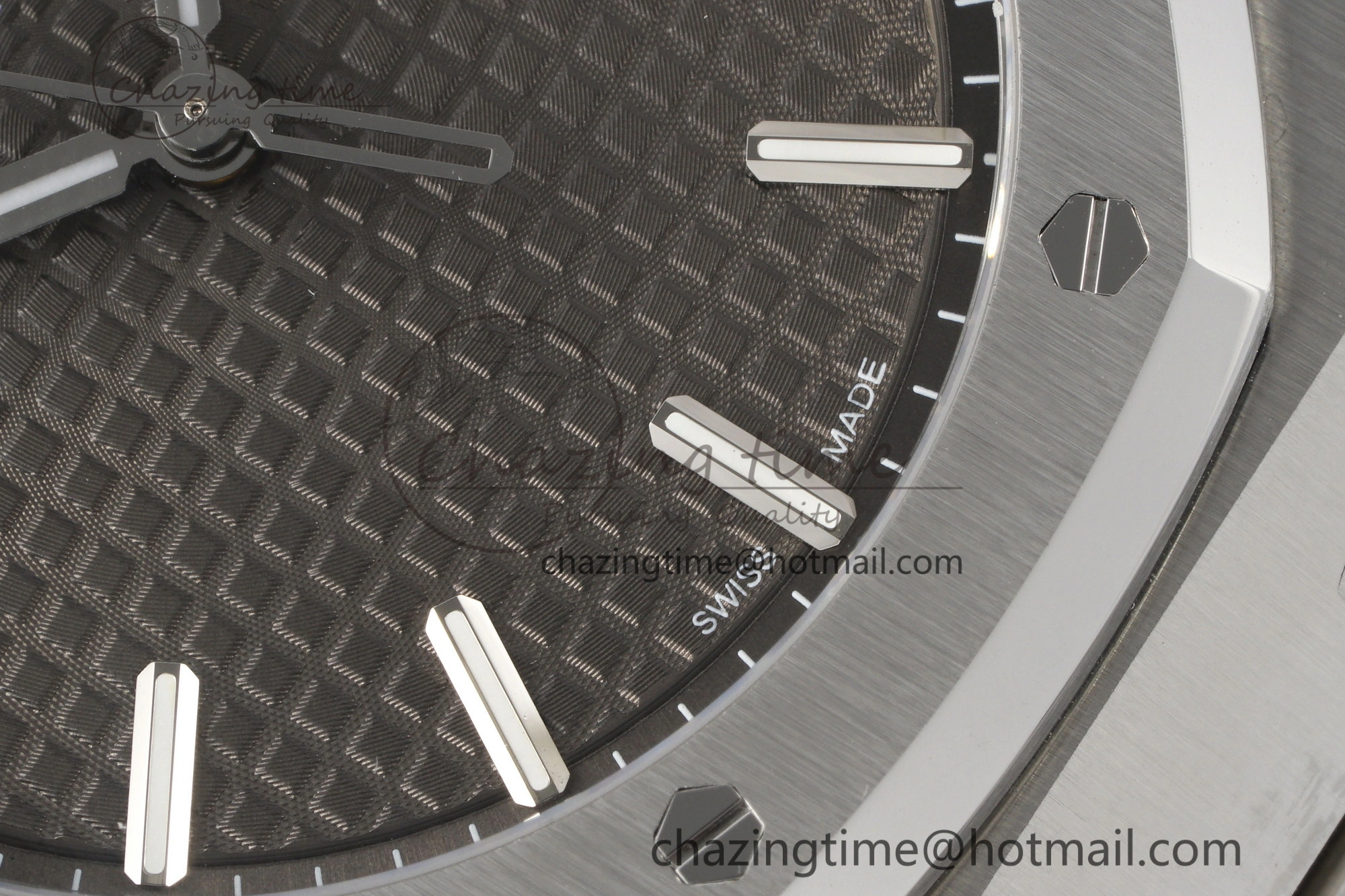 Bright Royal Oak 41mm 15500 SS ZF 1:1 Best Edition Gray Textured Dial on SS Bracelet A4302 Super Clone V 4709