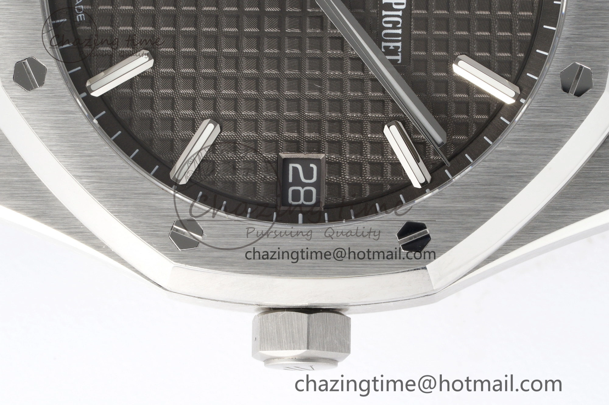 Bright Royal Oak 41mm 15500 SS ZF 1:1 Best Edition Gray Textured Dial on SS Bracelet A4302 Super Clone V 4709