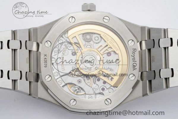 Bright Royal Oak 41mm 15500 SS ZF 1:1 Best Edition Gray Textured Dial on SS Bracelet A4302 Super Clone V 4709