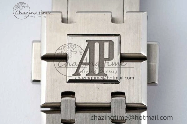 AllSeason Royal Oak 41mm 15500 SS ZF 1:1 Best Edition Gray Textured Dial on SS Bracelet A4302 Super Clone 4737