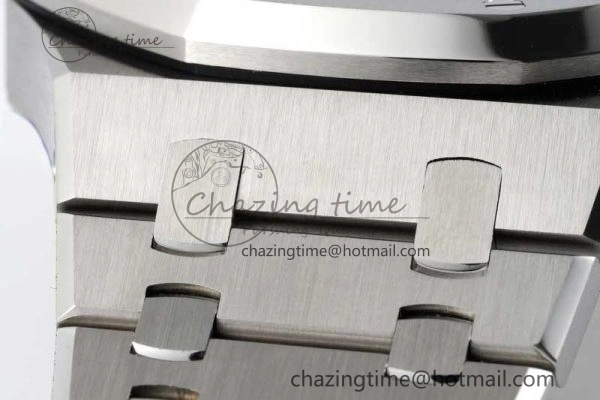 AllSeason Royal Oak 41mm 15500 SS ZF 1:1 Best Edition Gray Textured Dial on SS Bracelet A4302 Super Clone 4737