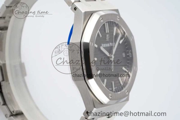 AllSeason Royal Oak 41mm 15500 SS ZF 1:1 Best Edition Gray Textured Dial on SS Bracelet A4302 Super Clone 4737