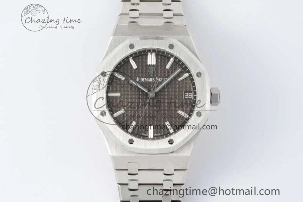 AllSeason Royal Oak 41mm 15500 SS ZF 1:1 Best Edition Gray Textured Dial on SS Bracelet A4302 Super Clone 4737