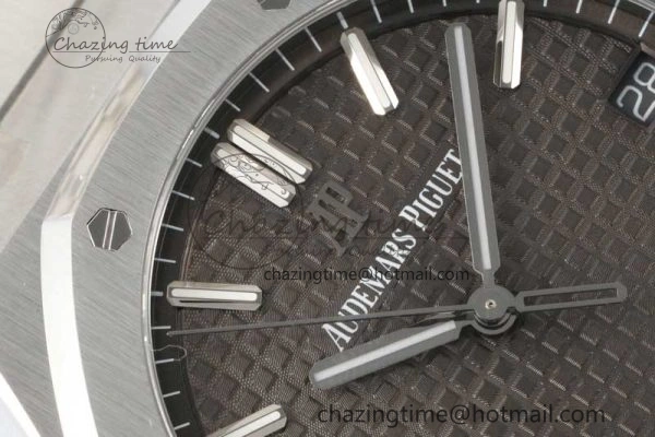 AllSeason Royal Oak 41mm 15500 SS ZF 1:1 Best Edition Gray Textured Dial on SS Bracelet A4302 Super Clone 4737