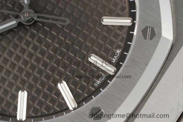 AllSeason Royal Oak 41mm 15500 SS ZF 1:1 Best Edition Gray Textured Dial on SS Bracelet A4302 Super Clone 4737
