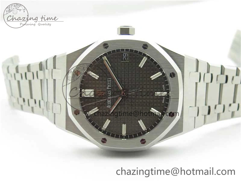 Royal Oak 41mm 15500 SS ZF 1:1 Best Edition Gray Textured Dial on SS Bracelet A4302 V2 (Free Box) Modern 4827