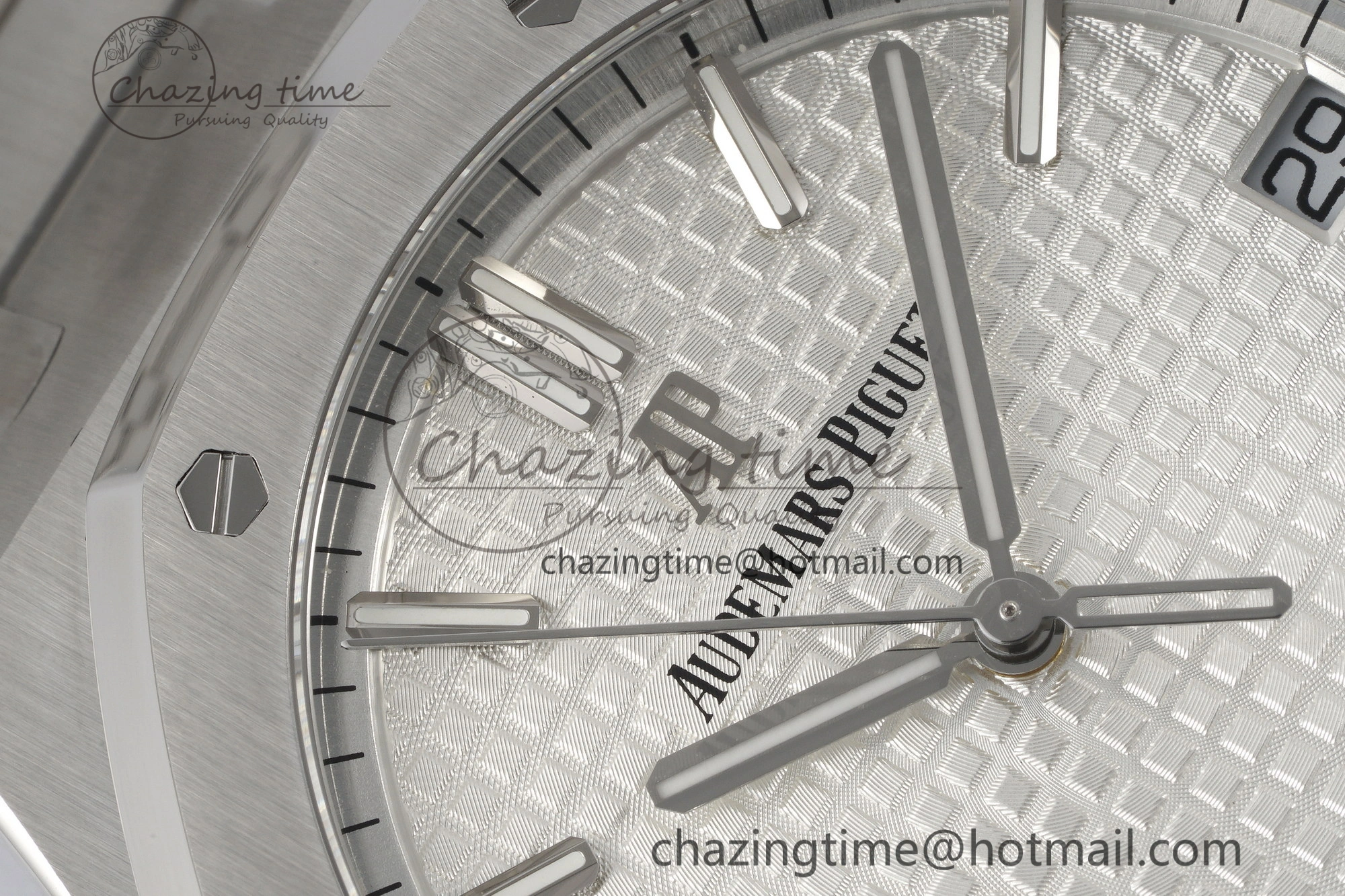 Reliable Royal Oak 41mm 15500 SS ZF 1:1 Best Edition White Textured Dial on SS Bracelet A4302 Super Clone V 4710