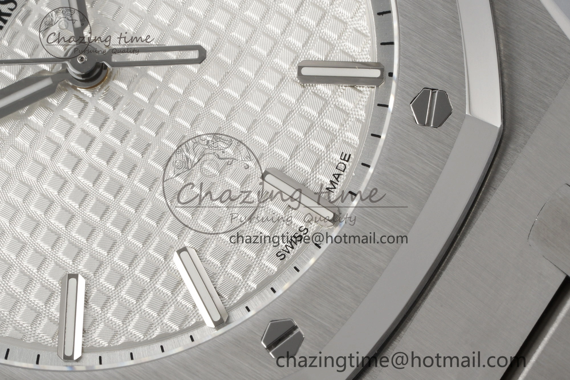 Reliable Royal Oak 41mm 15500 SS ZF 1:1 Best Edition White Textured Dial on SS Bracelet A4302 Super Clone V 4710