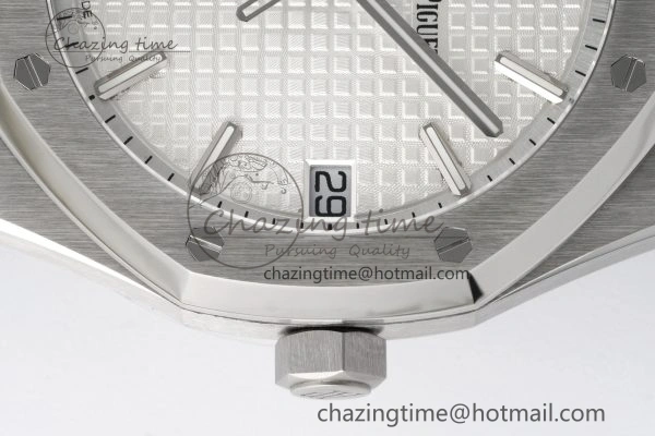 Reliable Royal Oak 41mm 15500 SS ZF 1:1 Best Edition White Textured Dial on SS Bracelet A4302 Super Clone V 4710