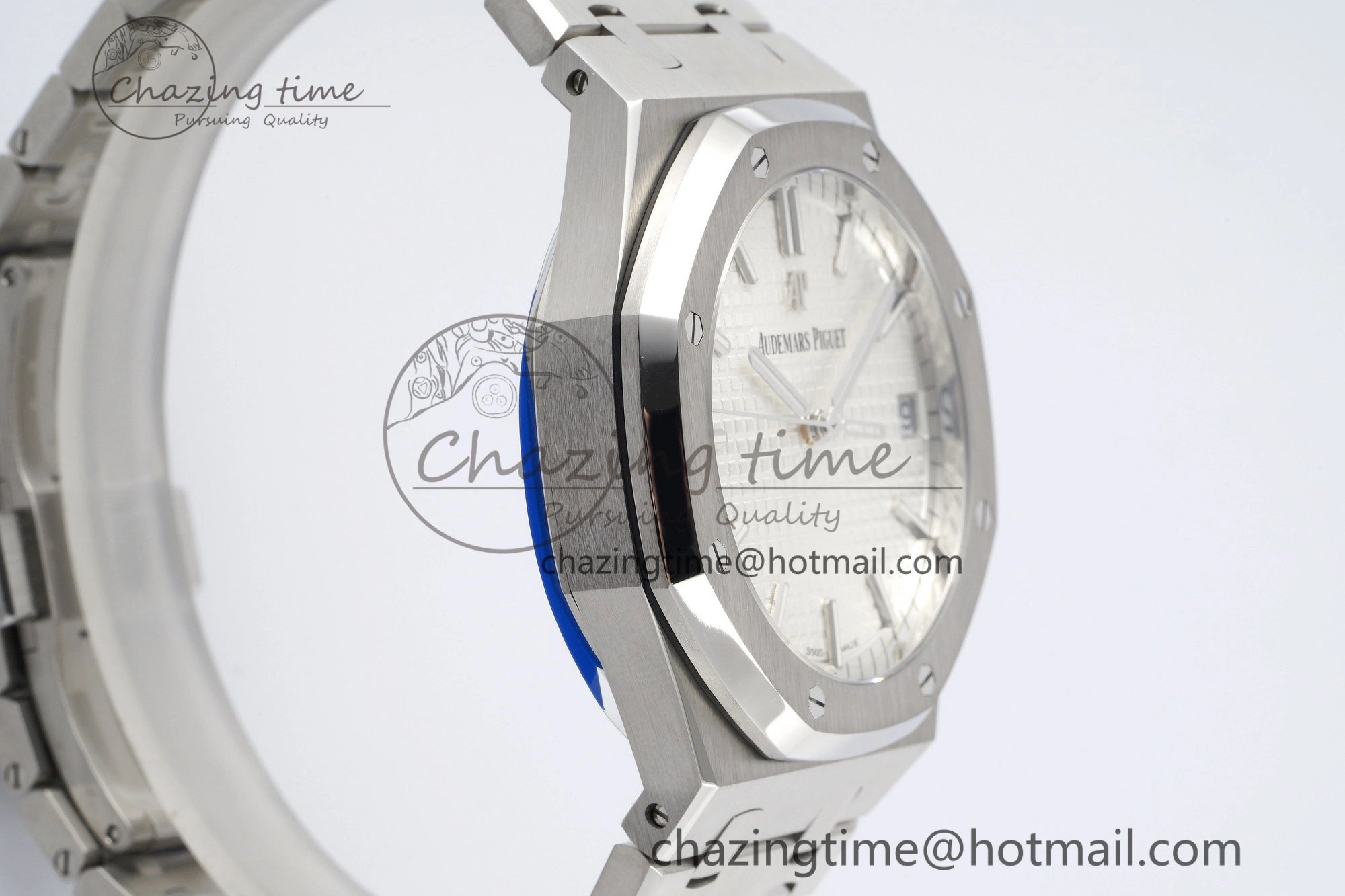 Reliable Royal Oak 41mm 15500 SS ZF 1:1 Best Edition White Textured Dial on SS Bracelet A4302 Super Clone V 4710