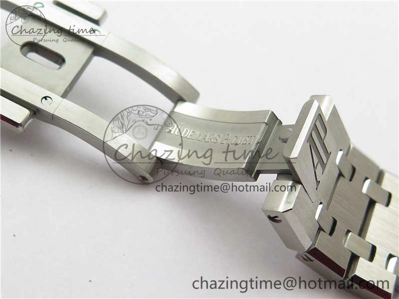 Royal Oak 41mm 15500 SS ZF 1:1 Best Edition White Textured Dial on SS Bracelet A4302 V2 (Free Box) Supportive 4832
