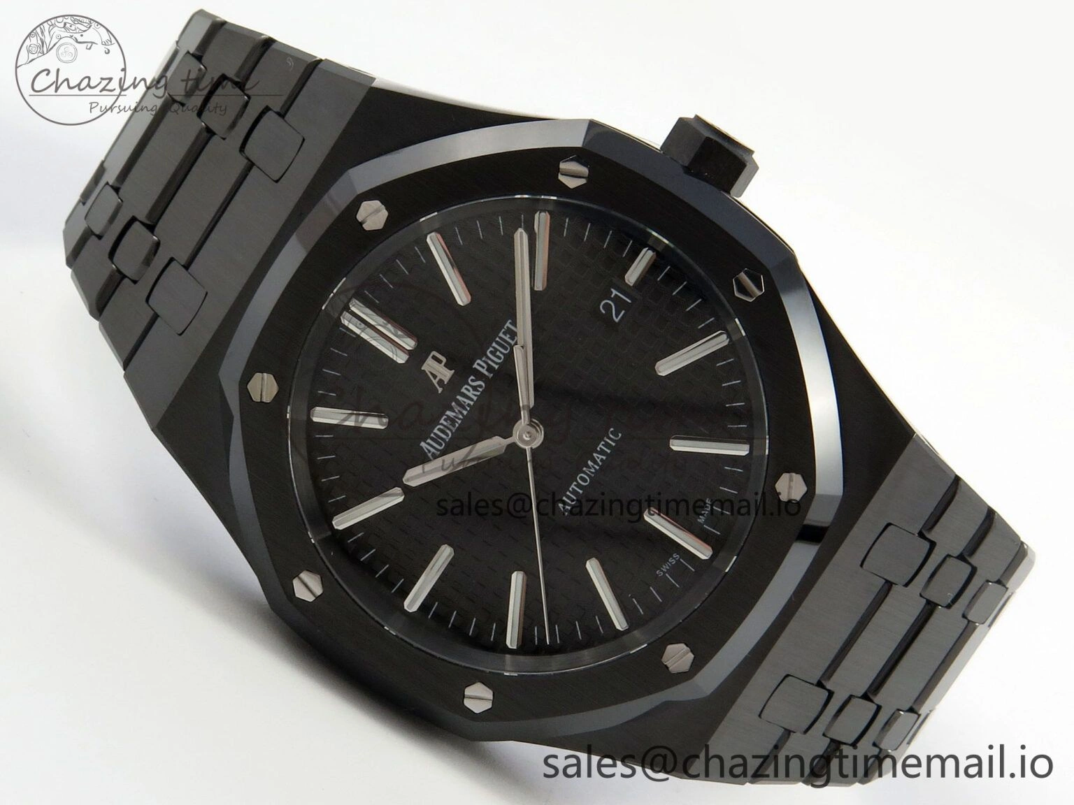 Bold Royal Oak 41mm 15500 THBF 1:1 Best Edition Black Dial on Black Ceramic Bracelet SA4302 Super Clone 4213