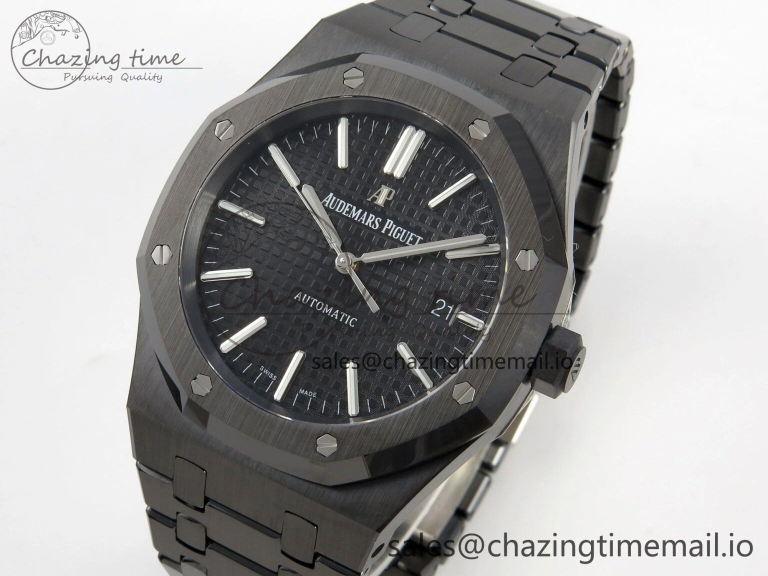 Bold Royal Oak 41mm 15500 THBF 1:1 Best Edition Black Dial on Black Ceramic Bracelet SA4302 Super Clone 4213