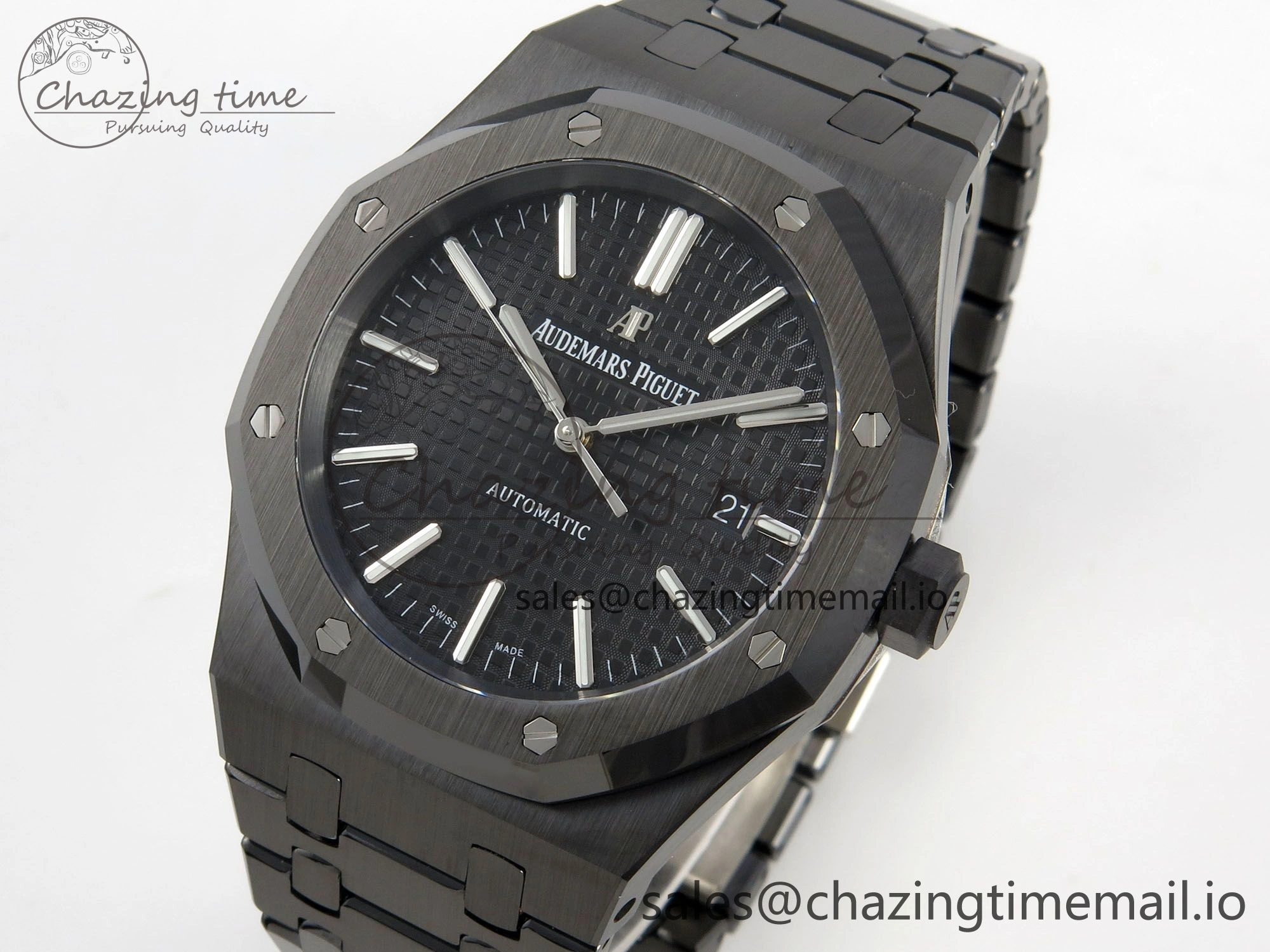 Bold Royal Oak 41mm 15500 THBF 1:1 Best Edition Black Dial on Black Ceramic Bracelet SA4302 Super Clone 4213