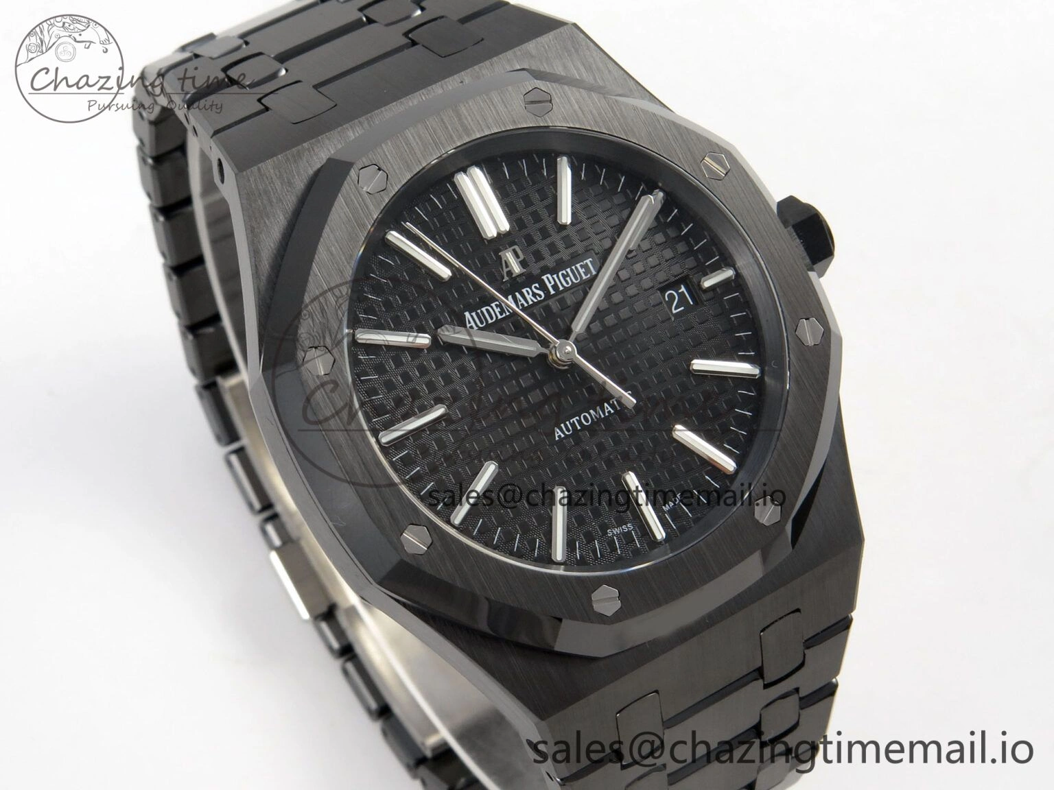 Bold Royal Oak 41mm 15500 THBF 1:1 Best Edition Black Dial on Black Ceramic Bracelet SA4302 Super Clone 4213