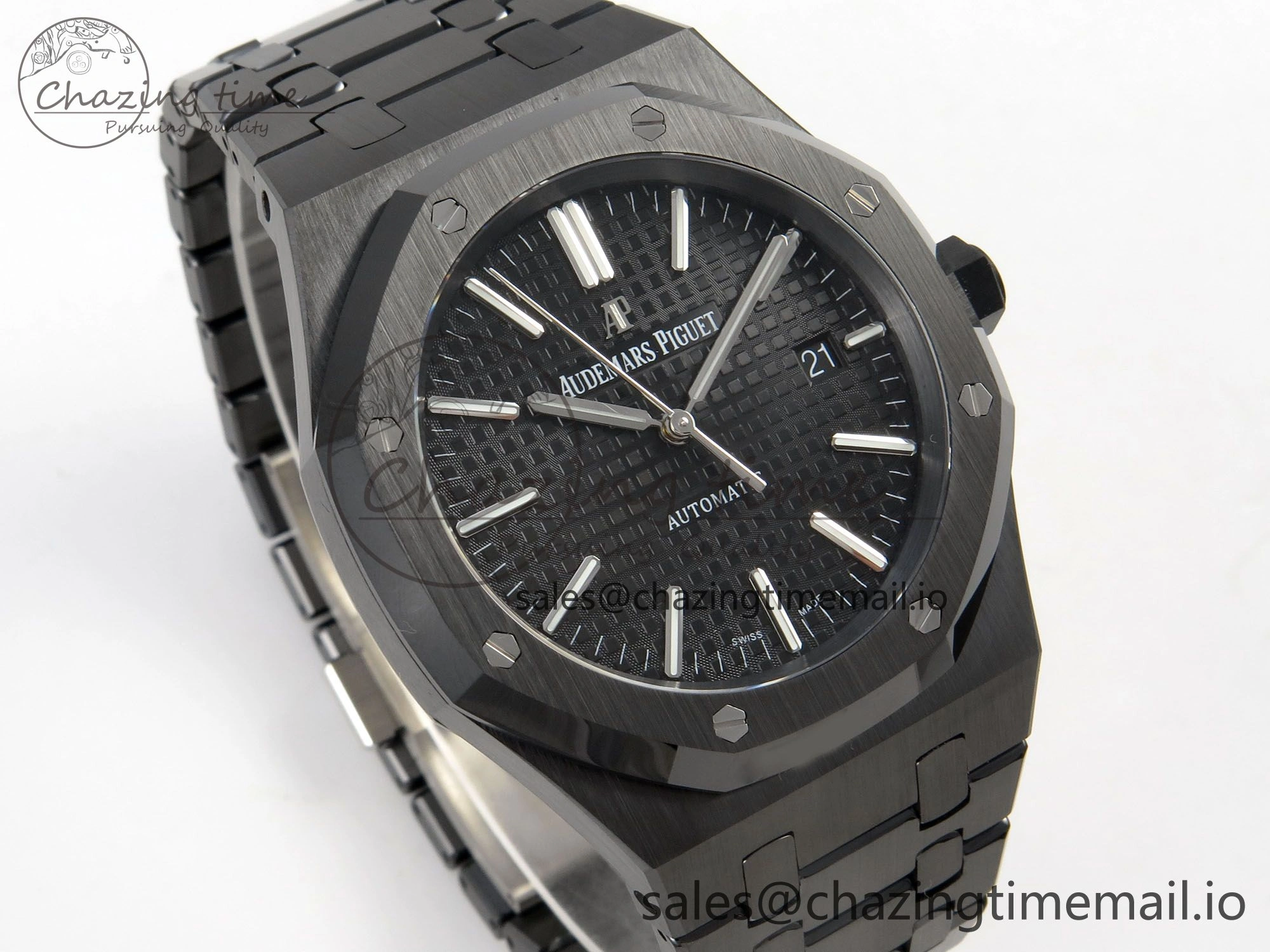 Bold Royal Oak 41mm 15500 THBF 1:1 Best Edition Black Dial on Black Ceramic Bracelet SA4302 Super Clone 4213