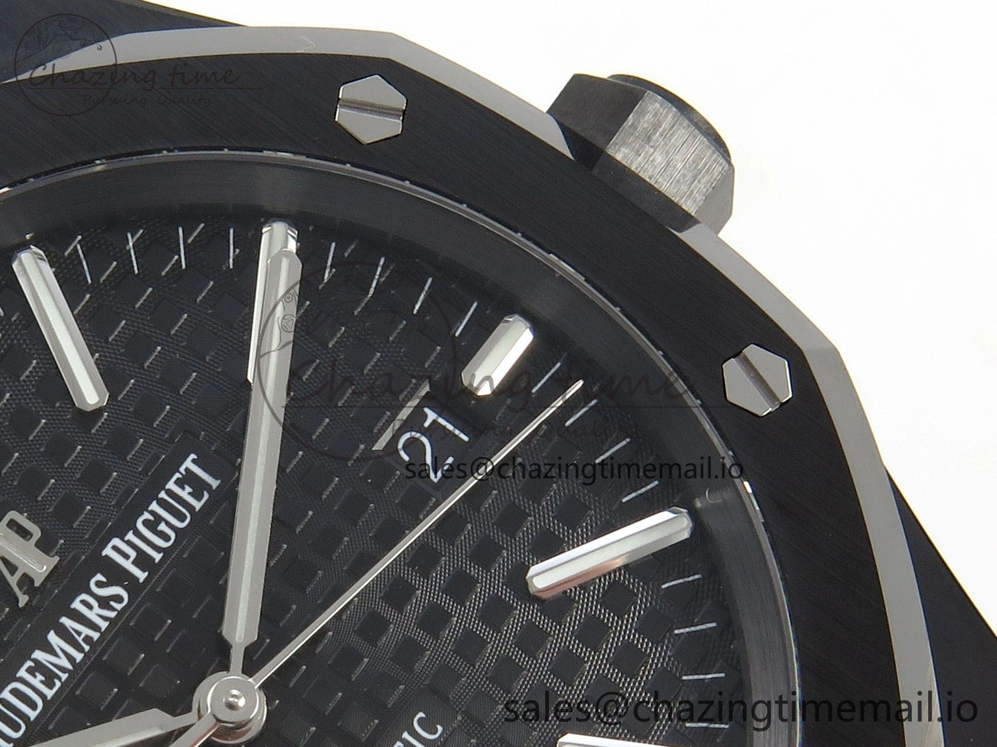 Bold Royal Oak 41mm 15500 THBF 1:1 Best Edition Black Dial on Black Ceramic Bracelet SA4302 Super Clone 4213