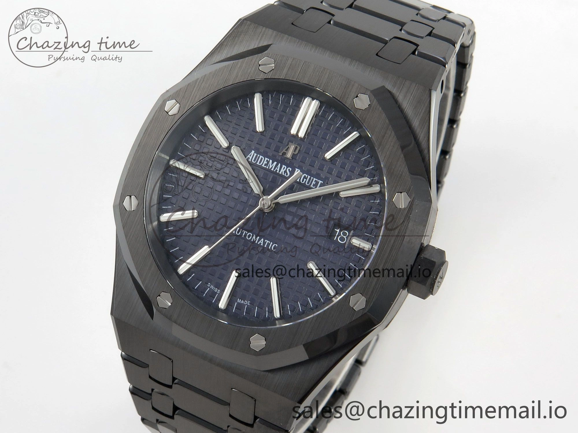ZeroBulk Royal Oak 41mm 15500 THBF 1:1 Best Edition Blue Dial on Black Ceramic Bracelet SA4302 Super Clone 4211