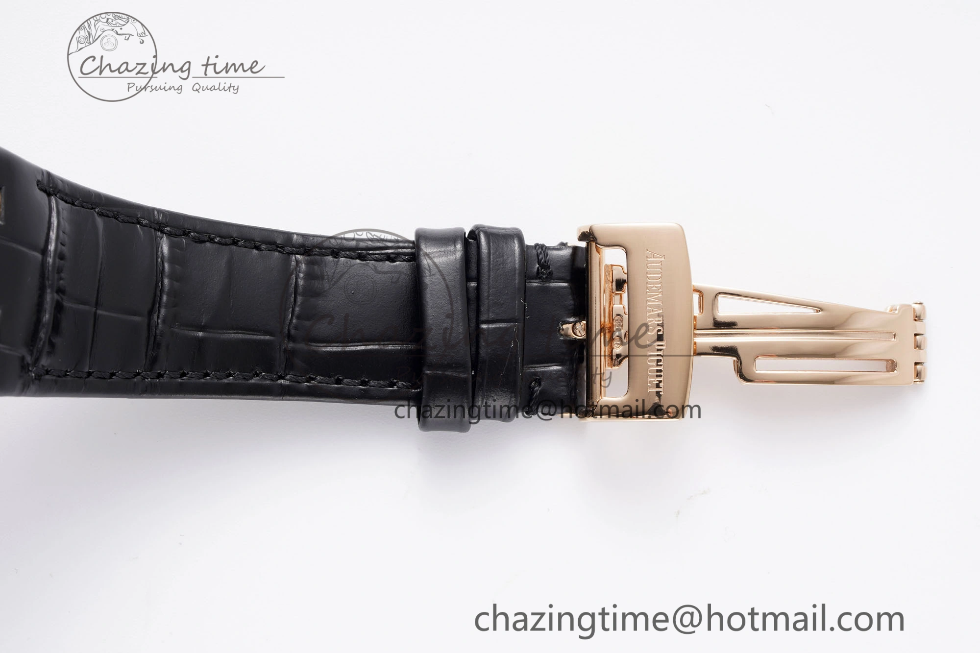 Unisex Royal Oak 41mm 15510 “50th Anniversary” RG APSF 1:1 Best Edition Black Dial on Black Leather Strap SA4302 Super Clone 4589