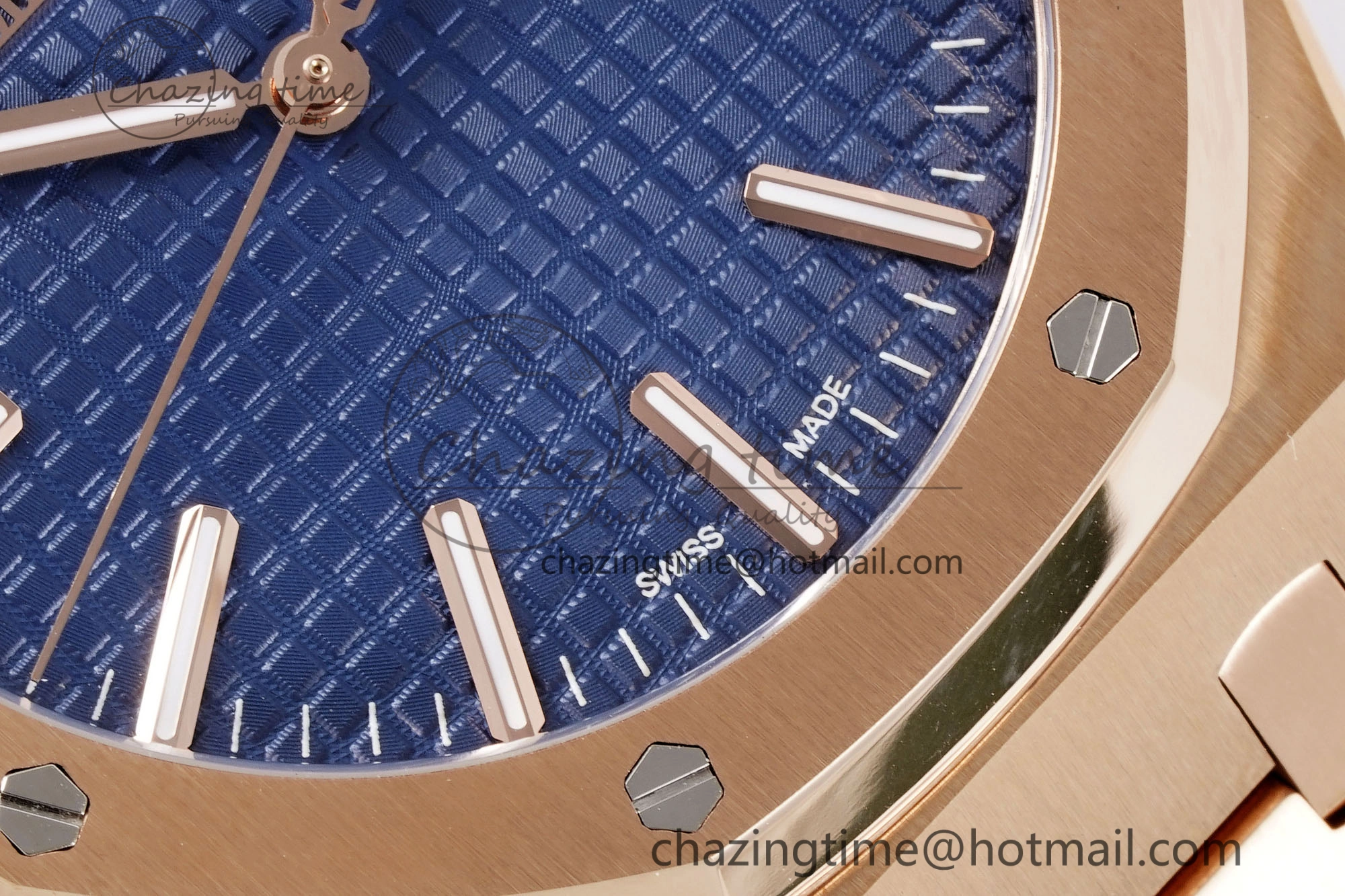 OdorResistant Royal Oak 41mm 15510 “50th Anniversary” RG APSF 1:1 Best Edition Blue Dial on RG Bracelet SA4302 Super Clone 4593