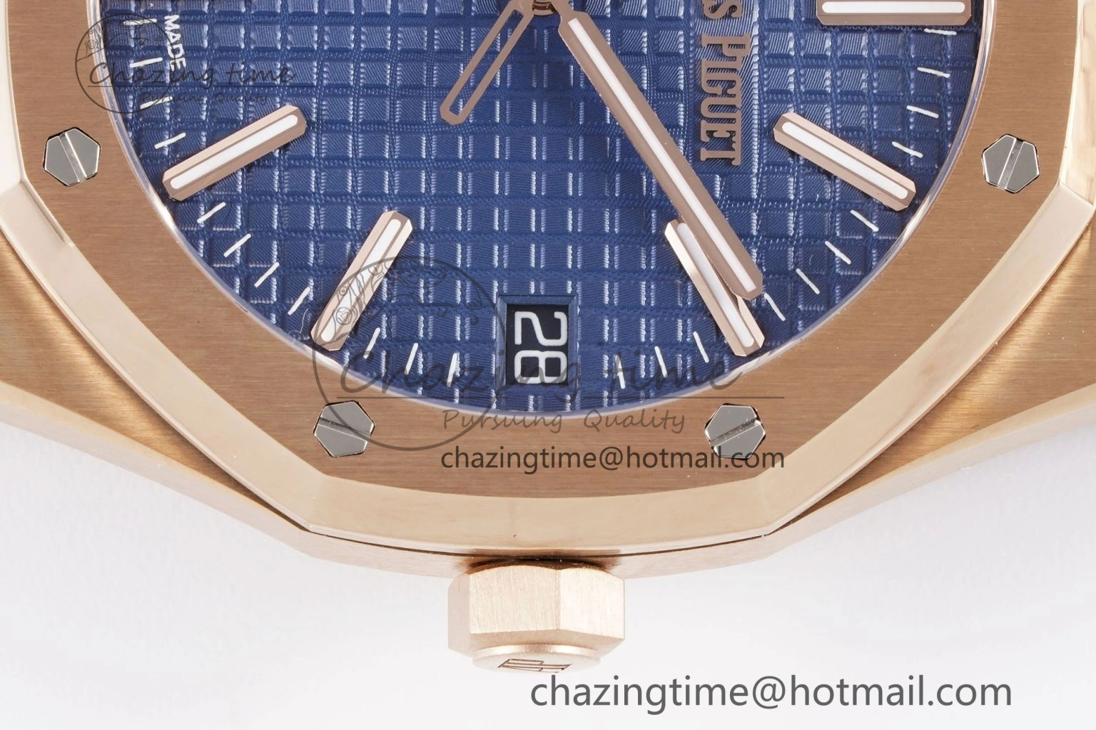 OdorResistant Royal Oak 41mm 15510 “50th Anniversary” RG APSF 1:1 Best Edition Blue Dial on RG Bracelet SA4302 Super Clone 4593