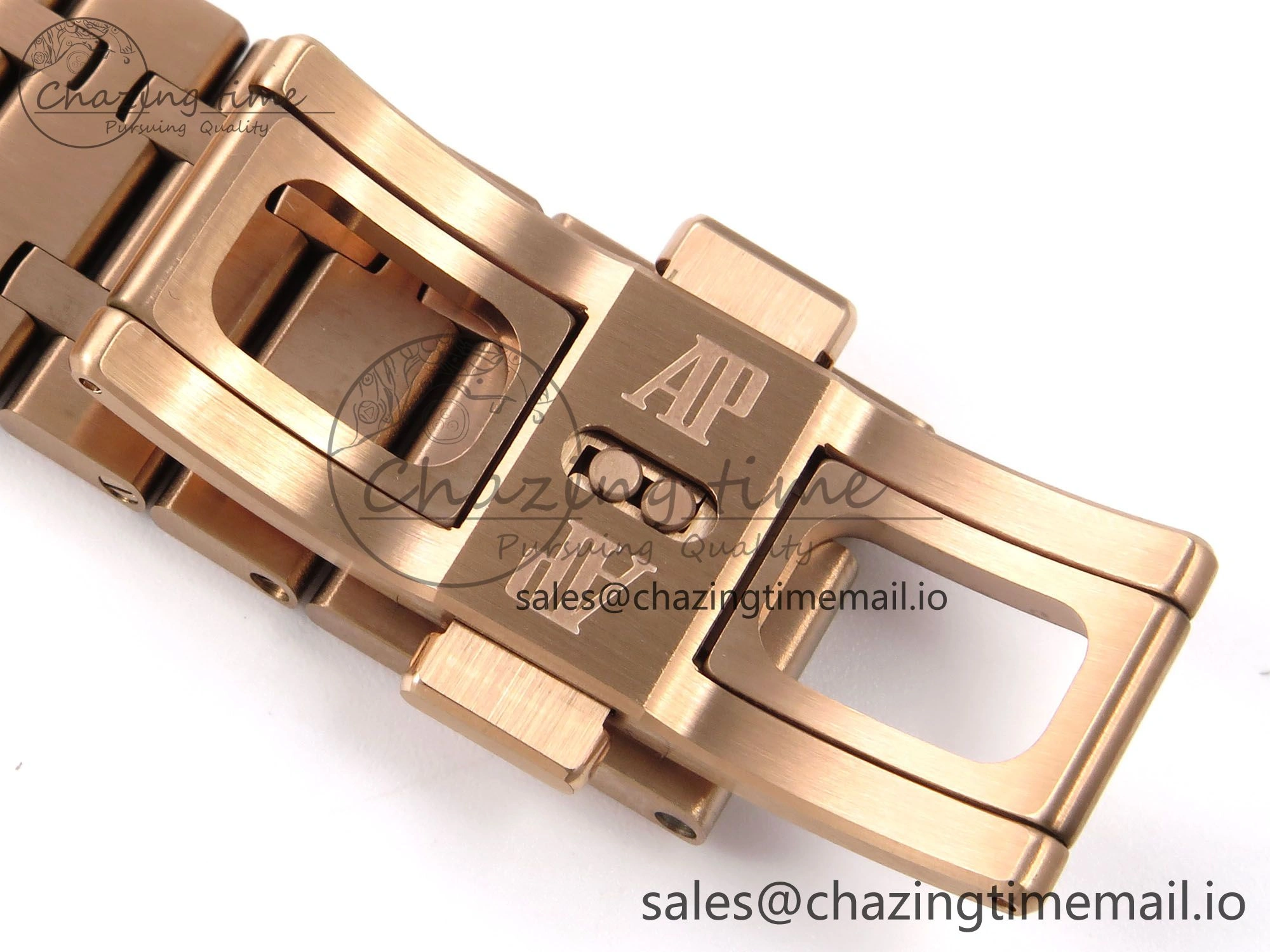Royal Oak 41mm 15510 “50th Anniversary” RG IPF 1:1 Best Edition Black Textured Dial on RG Bracelet SA4302 Super Clone Refined 4382
