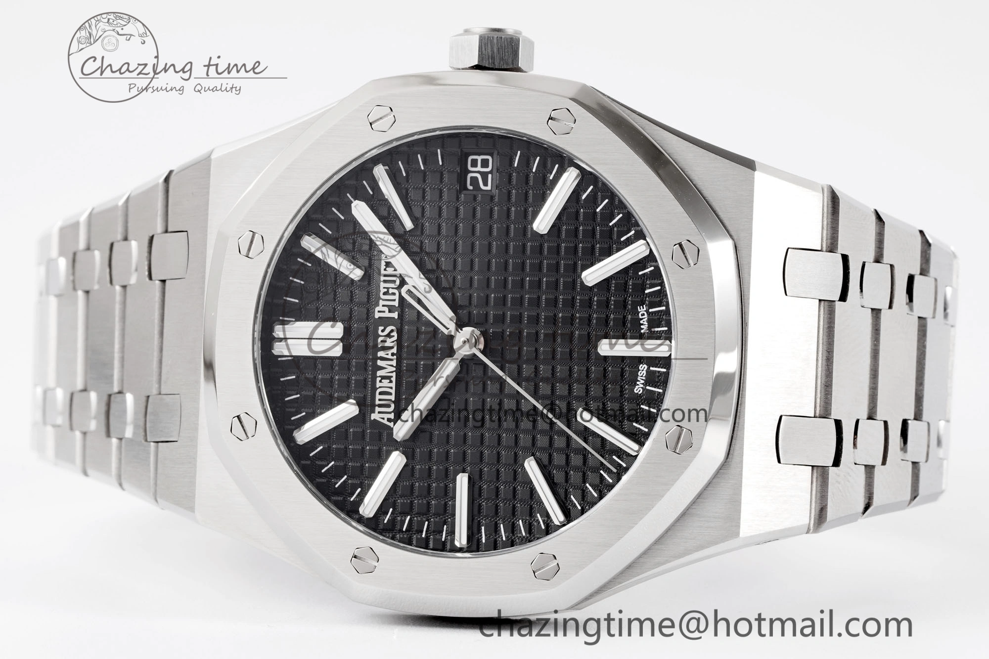 SportInspired Royal Oak 41mm 15510 “50th Anniversary” SS APSF 1:1 Best Edition Black Dial on SS Bracelet SA4302 Super Clone 4590