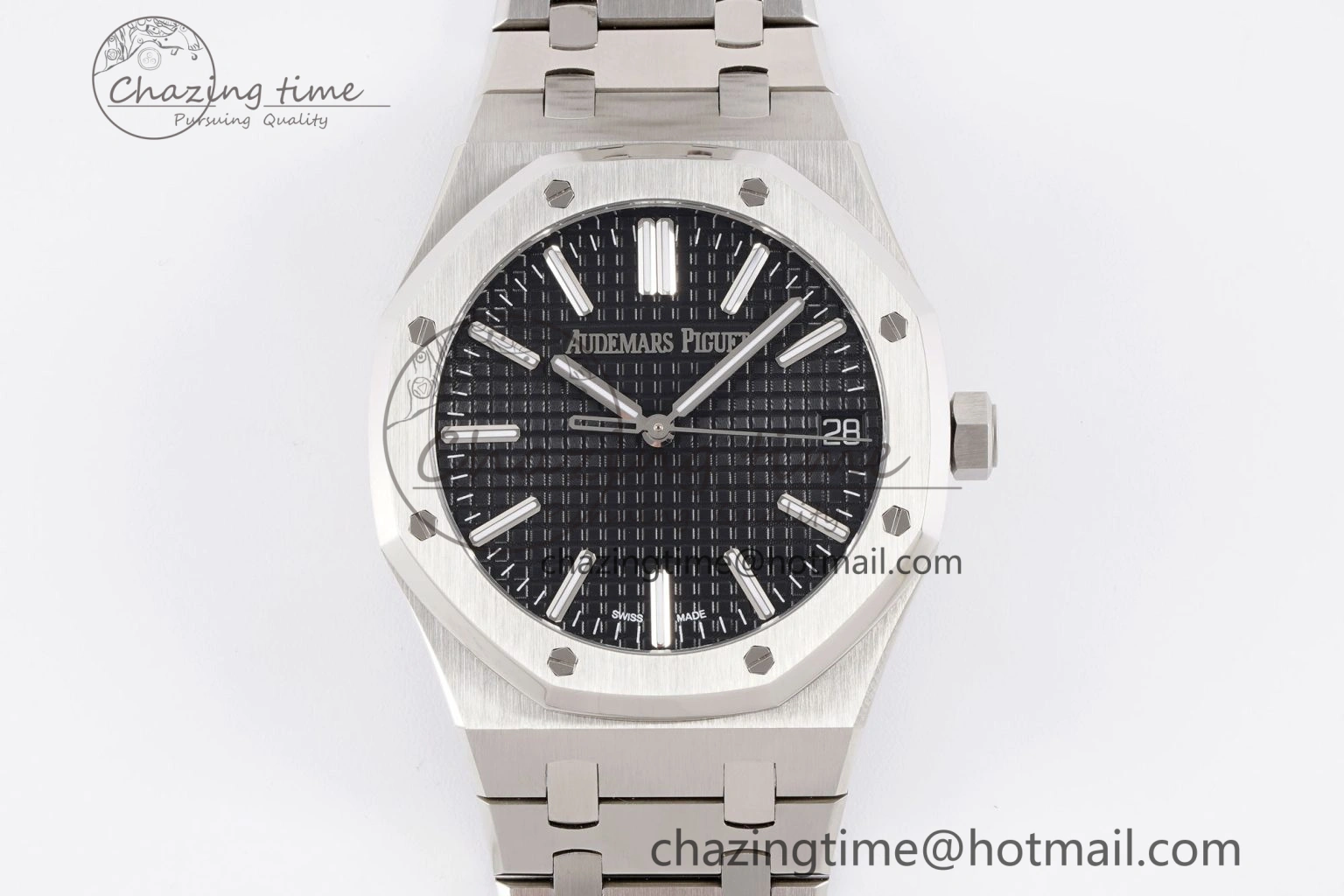 SportInspired Royal Oak 41mm 15510 “50th Anniversary” SS APSF 1:1 Best Edition Black Dial on SS Bracelet SA4302 Super Clone 4590