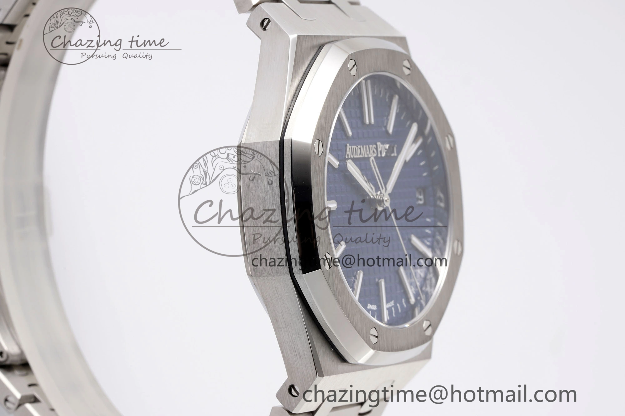 Royal Oak 41mm 15510 “50th Anniversary” SS APSF 1:1 Best Edition Blue Dial on SS Bracelet SA4302 Super Clone TravelReady 4586