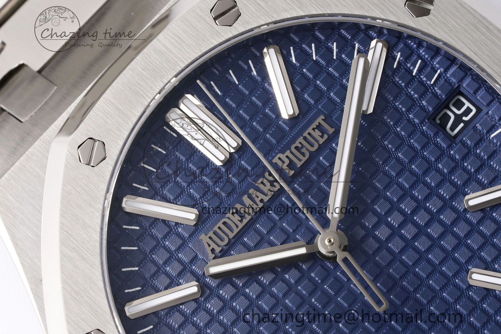 Royal Oak 41mm 15510 “50th Anniversary” SS APSF 1:1 Best Edition Blue Dial on SS Bracelet SA4302 Super Clone TravelReady 4586