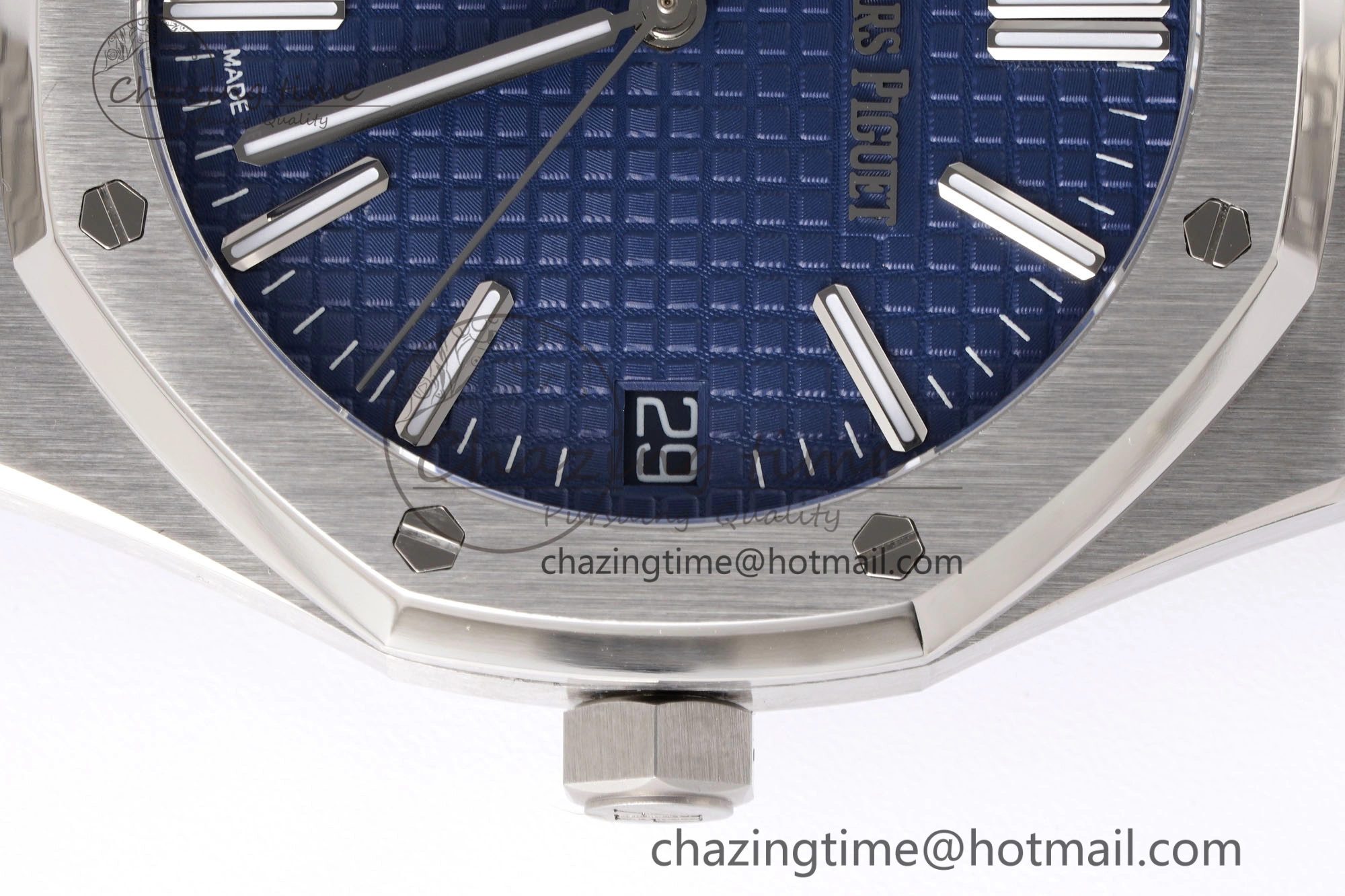 Royal Oak 41mm 15510 “50th Anniversary” SS APSF 1:1 Best Edition Blue Dial on SS Bracelet SA4302 Super Clone TravelReady 4586