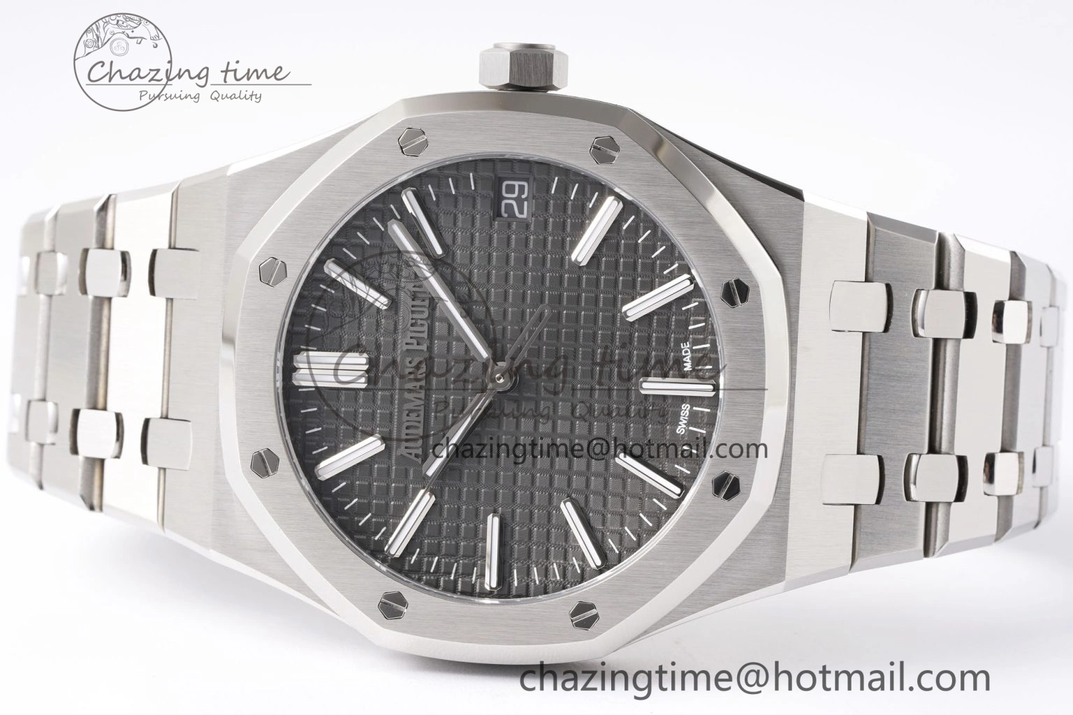 Royal Oak 41mm 15510 “50th Anniversary” SS APSF 1:1 Best Edition Gray Dial on SS Bracelet SA4302 Super Clone WrinkleFree 4588