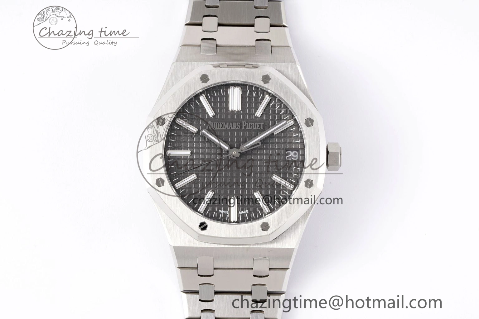 Royal Oak 41mm 15510 “50th Anniversary” SS APSF 1:1 Best Edition Gray Dial on SS Bracelet SA4302 Super Clone WrinkleFree 4588