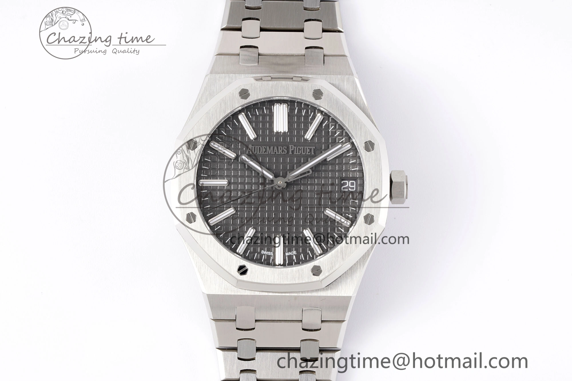 Royal Oak 41mm 15510 “50th Anniversary” SS APSF 1:1 Best Edition Gray Dial on SS Bracelet SA4302 Super Clone WrinkleFree 4588