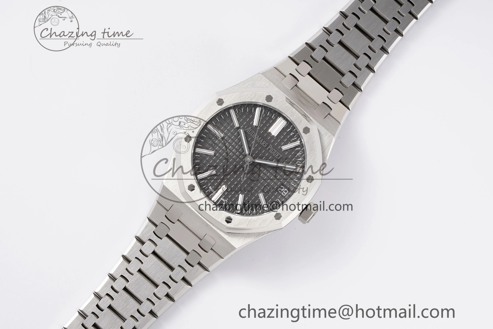 Royal Oak 41mm 15510 “50th Anniversary” SS APSF 1:1 Best Edition Gray Dial on SS Bracelet SA4302 Super Clone WrinkleFree 4588