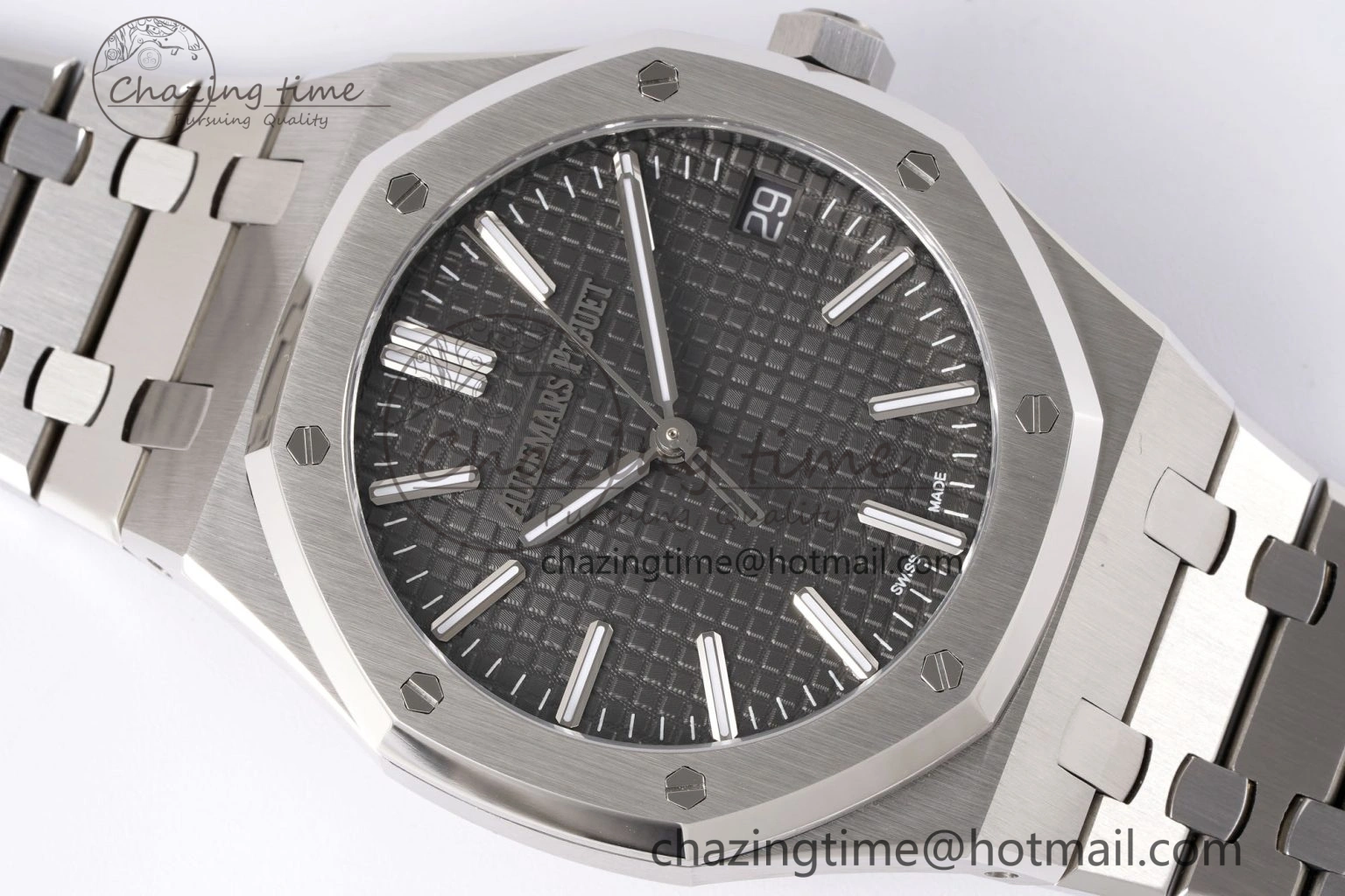 Royal Oak 41mm 15510 “50th Anniversary” SS APSF 1:1 Best Edition Gray Dial on SS Bracelet SA4302 Super Clone WrinkleFree 4588