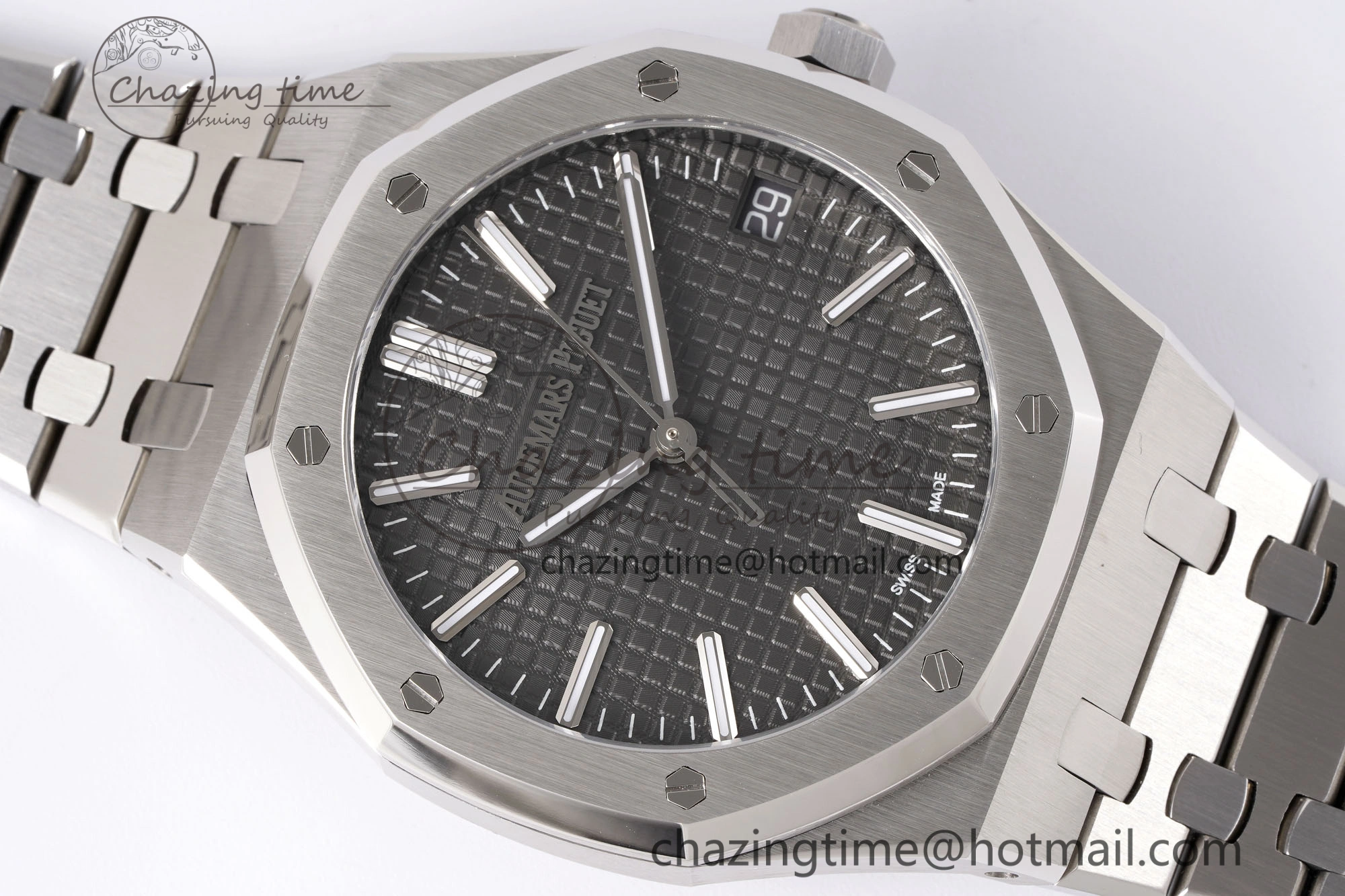 Royal Oak 41mm 15510 “50th Anniversary” SS APSF 1:1 Best Edition Gray Dial on SS Bracelet SA4302 Super Clone WrinkleFree 4588