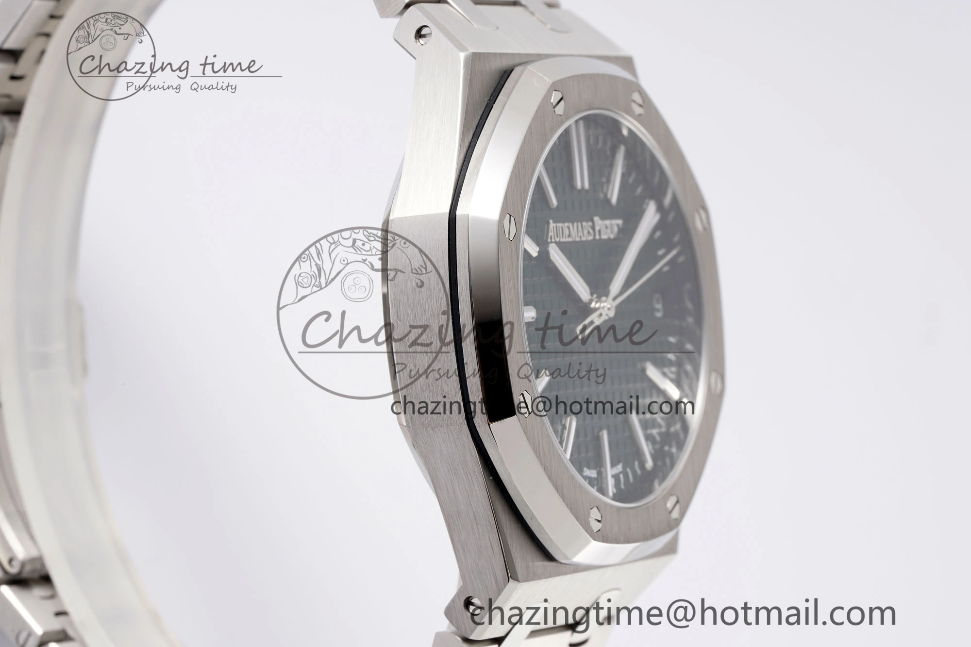 Breathable Royal Oak 41mm 15510 “50th Anniversary” SS APSF 1:1 Best Edition Green Dial on SS Bracelet SA4302 Super Clone 4587