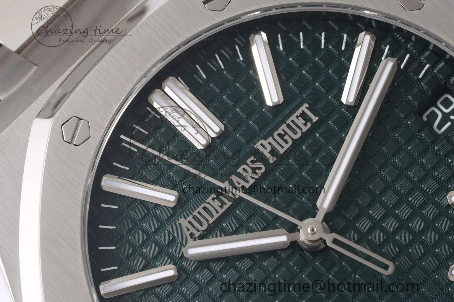Breathable Royal Oak 41mm 15510 “50th Anniversary” SS APSF 1:1 Best Edition Green Dial on SS Bracelet SA4302 Super Clone 4587